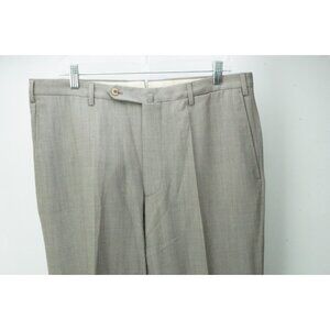 Incotex Brown S100s Natural Stretch Wool Dress Pants Trousers 52 EU Brand NEW